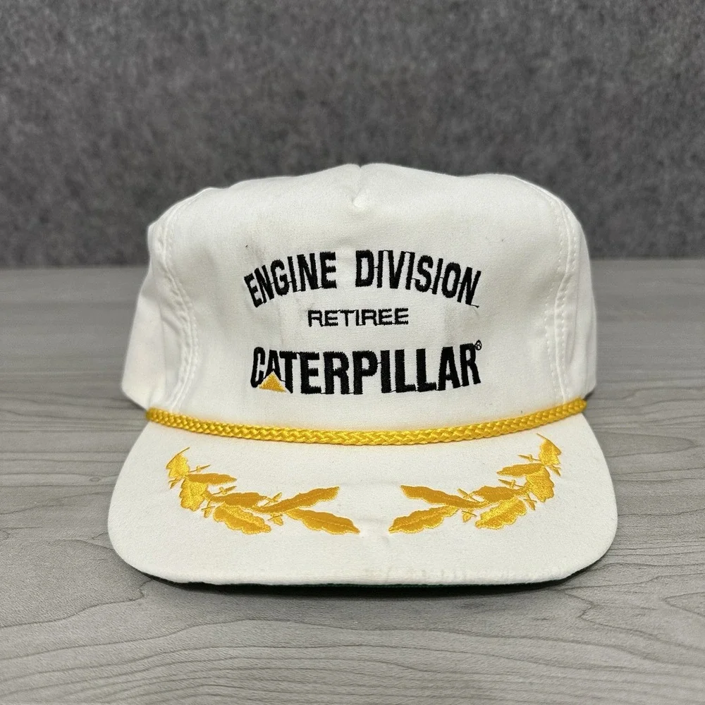 Vintage CAT Engine Division‎ Retiree Strapback Hat Cap Rare Caterpillar
